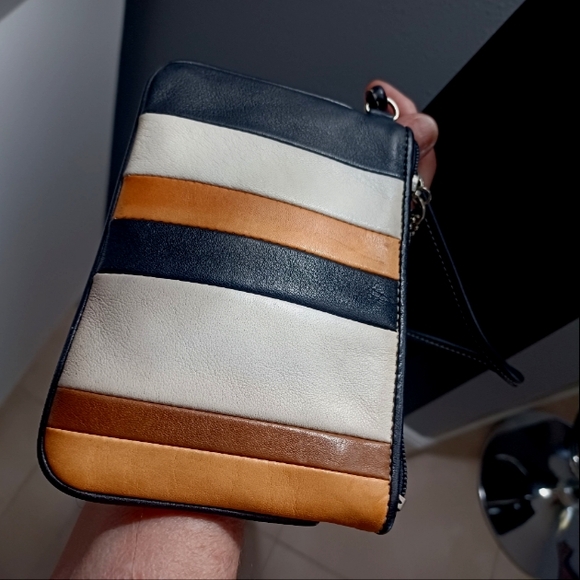 VINTAGE COACH WRISTLET & 15in MATCHED COACH STRIPED HOBO ERGO - Picture 14 of 16